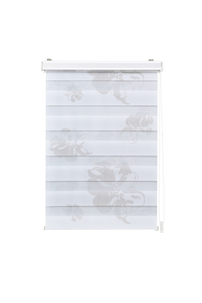 Doppelrollo FLORAL 90x160 cm in mehrfarbig aus Polyester