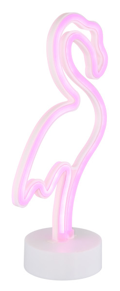 Tischleuchte LED FLAMINGO in mehrfarbig aus Materialmix