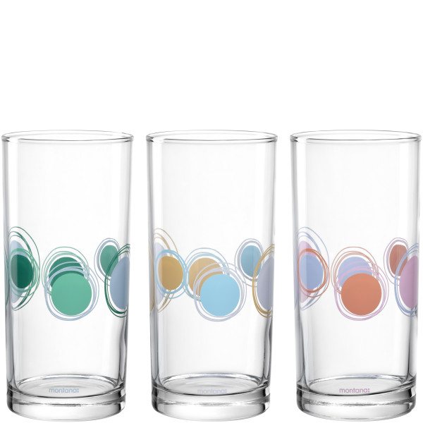 Trinkglas NEW DOTS in mehrfarbig aus Glas