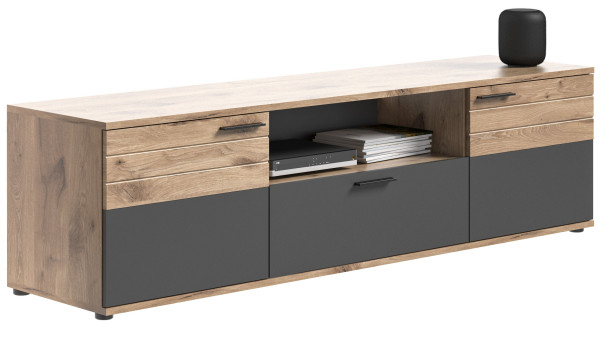 Lowboard MASON in mehrfarbig aus MDF furniert