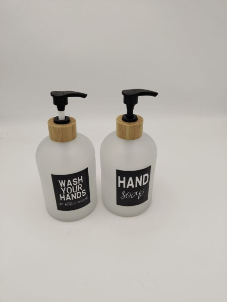 Seifenspender SOAP in mehrfarbig aus Materialmix