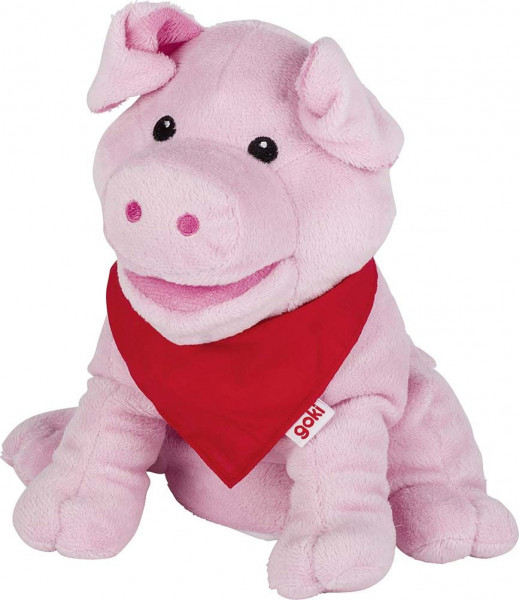 Handpuppe SCHWEIN in rosa aus Stoff