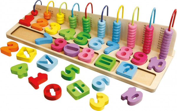 SPIELMAUS Baby Rechenschleife in mehrfarbig aus Holz