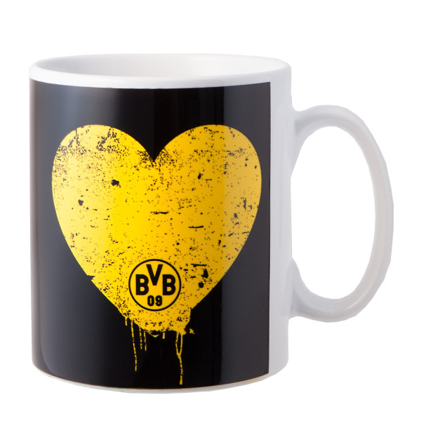 Tasse BVB FÜR DEN BESTEN PAPA in mehrfarbig aus Steinzeug