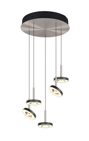 Pendelleuchte GUANO in Nickel aus Metall