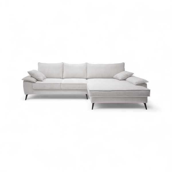 Polsterecke MARCES in silver aus Stoff