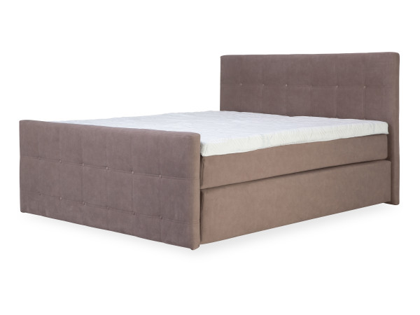 Boxspringbett SANSIBAR SUNDSMARK in braun aus Stoff