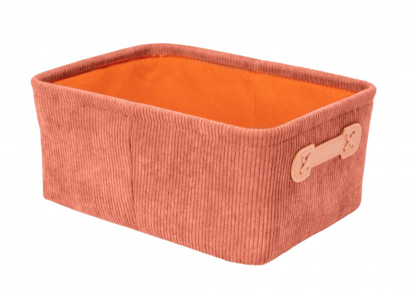 Korb ANELA in rosa aus Polyester