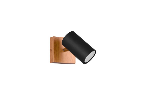 Wandspot MARLEY 1-flammig in schwarz aus Metall