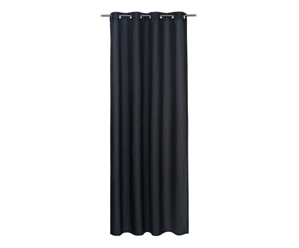 Ösenschal CAPRINO schwarz in schwarz aus Polyester