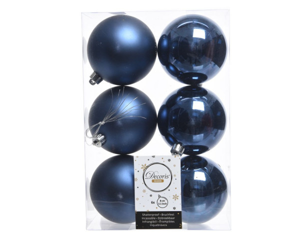 Weihnachtskugel-Set PAIRS in dunkelblau aus Kunststoff
