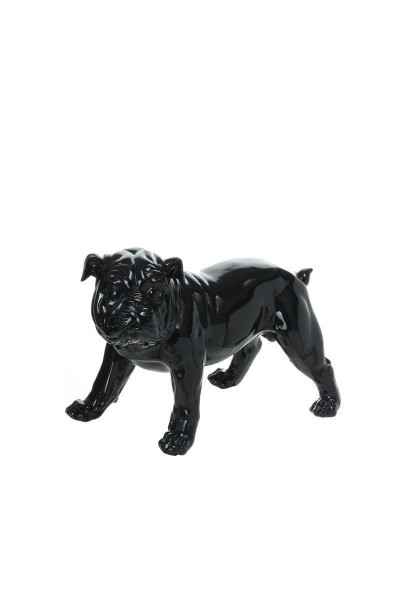 Skulptur BULLDOG in schwarz aus Kunstharz