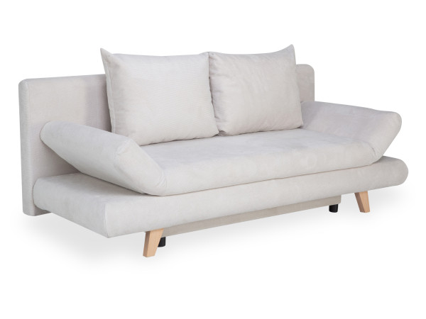 Verwandlungssofa MIANA in beige aus Stoff