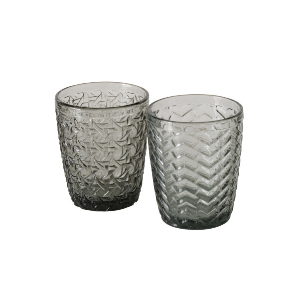Trinkglas KEANO in grau aus Glas