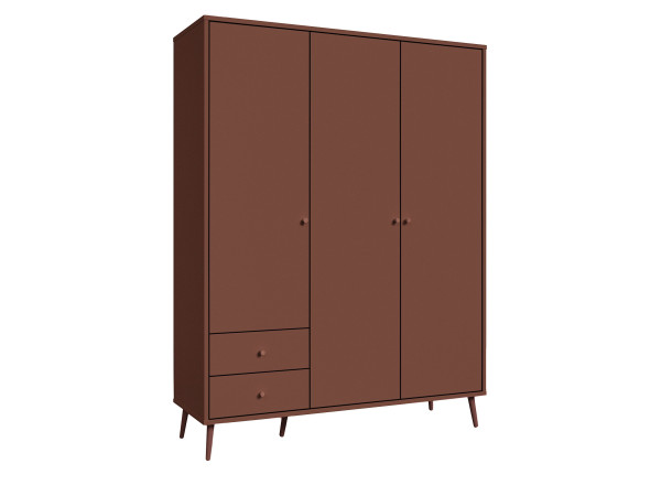 Kleiderschrank HARLISON in terracotta aus Dekor