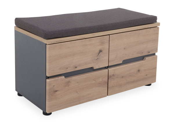 Sitzbank MAGALI in Artisaneiche aus Dekor