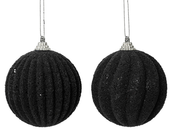 Weihnachtskugel BLACK in schwarz aus Kunststoff