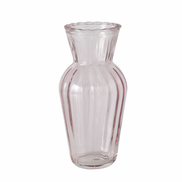 Vase TILLA rosa in grün aus Glas