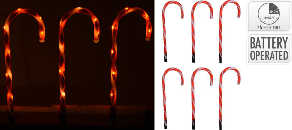 Gartenstecker-Set CANDY in rot aus Polypropylen