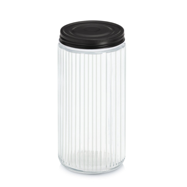 Vorratsglas RIFFLE 900 ml in transparent aus Materialmix