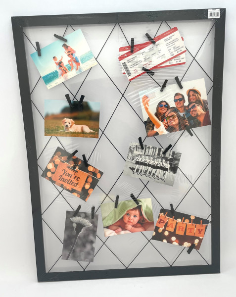 Fotohalter CLIP in schwarz aus Materialmix