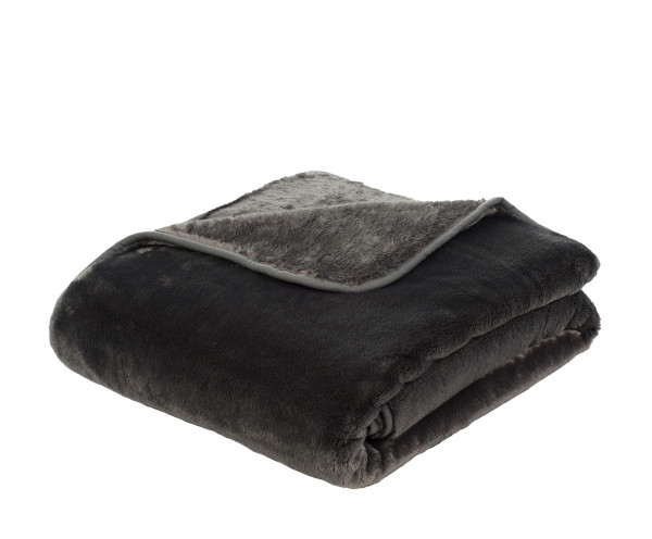 Decke PREMIUM anthrazit in anthrazit aus Polyester