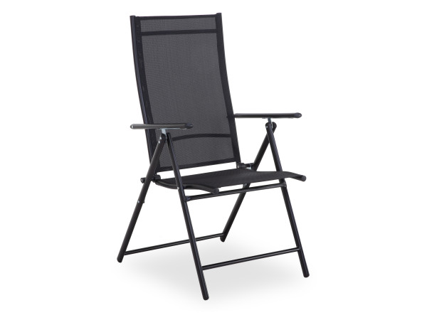 Gartenstuhl outdoor JONA in schwarz aus Stahl