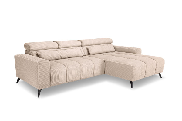 Polsterecke BAYLENE in beige aus Stoff