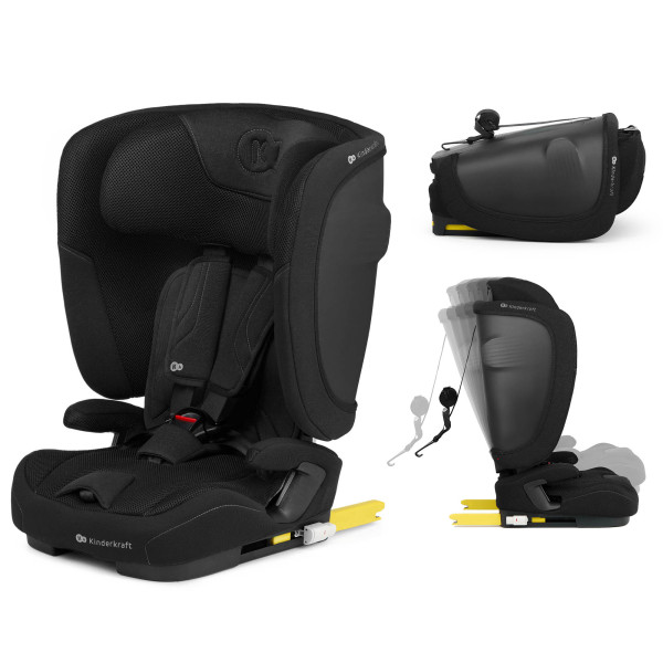 Autositz KINDERKRAFT FIX2GO in schwarz aus Materialmix