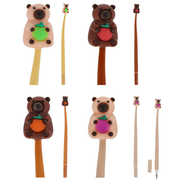 Gelschreiber CAPYBARA in mehrfarbig aus Gummi