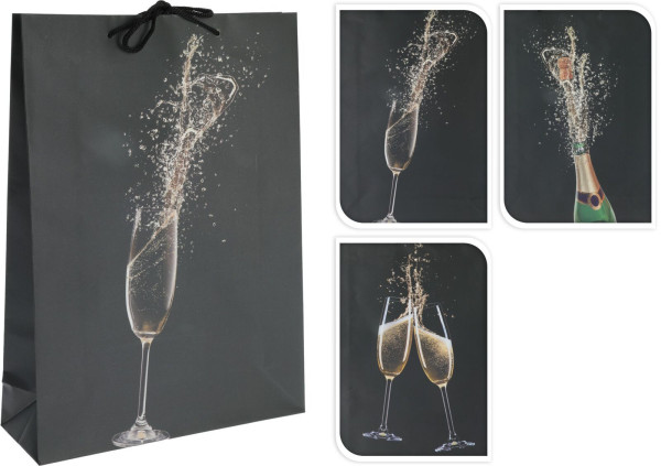 Geschenktasche BLACK in schwarz aus Papier