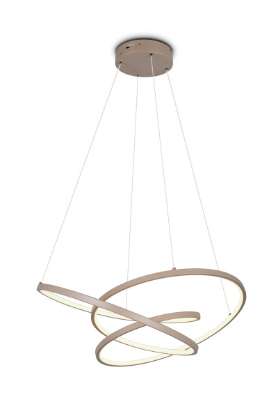 Pendelleuchte DARVIN in taupe aus Metall
