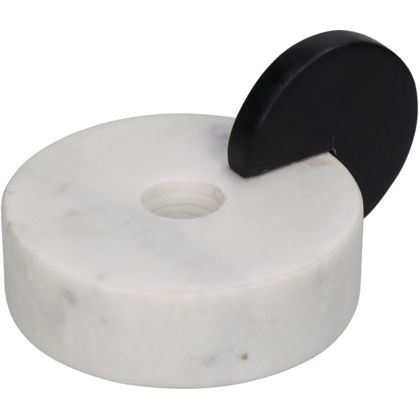 Kerzenhalter MARBLE weiß in weiß aus Marmor
