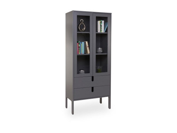 Vitrine KARLSON in grau aus Dekor