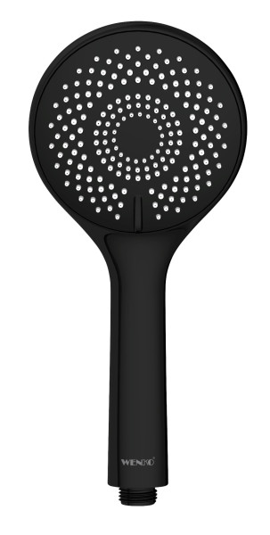 Duschkopf WATERSAVING in schwarz aus Kunststoff