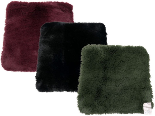 Kunstfell KUSCHEL eckig in mehrfarbig aus Polyester