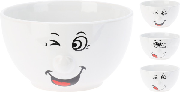 Müslischale SMILE in weiß aus Keramik