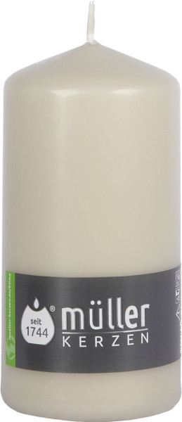 Stumpenkerze SAND in sand aus Wachs