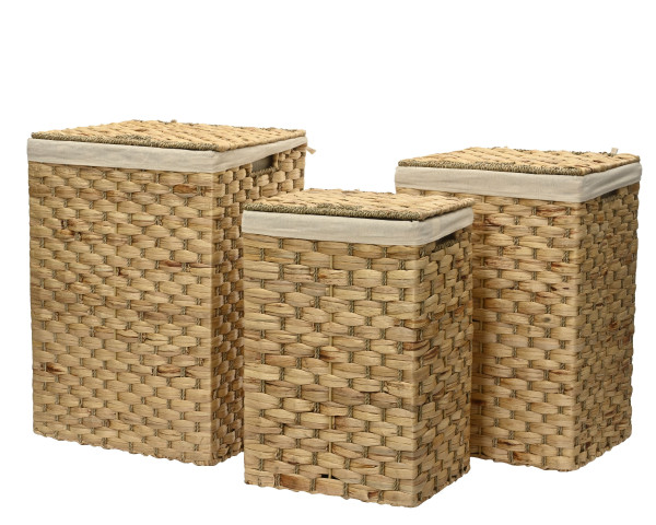 Korb MALMÖ mittel in natur aus Wasserhyazinthe