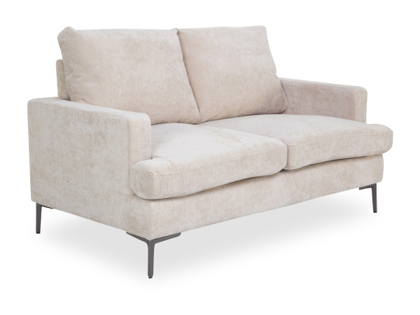 Sofa 2-Sitzer KALVIN in creme aus Stoff