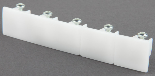 Endkappe weiß in weiß aus Kunststoff
