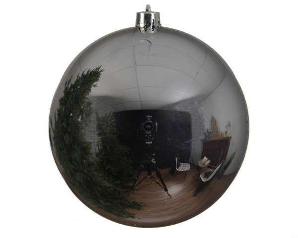 Weihnachtskugel SHINY in silberfarben aus Kunststoff