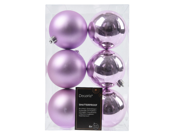 Weihnachtskugel-Set PAIRS in lila aus Kunststoff