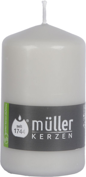 Stumpenkerze STONE in stone aus Wachs