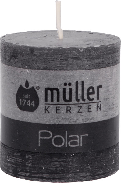 Stumpenkerze POLAR asphalt