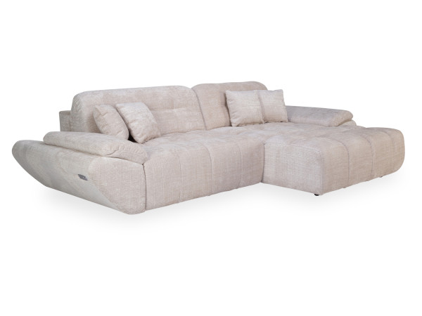 Polsterecke PAVLA in beige aus Stoff