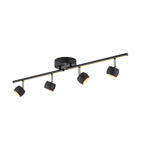 Deckenspot JARIK LED 4-flammig in schwarz aus Aluminium