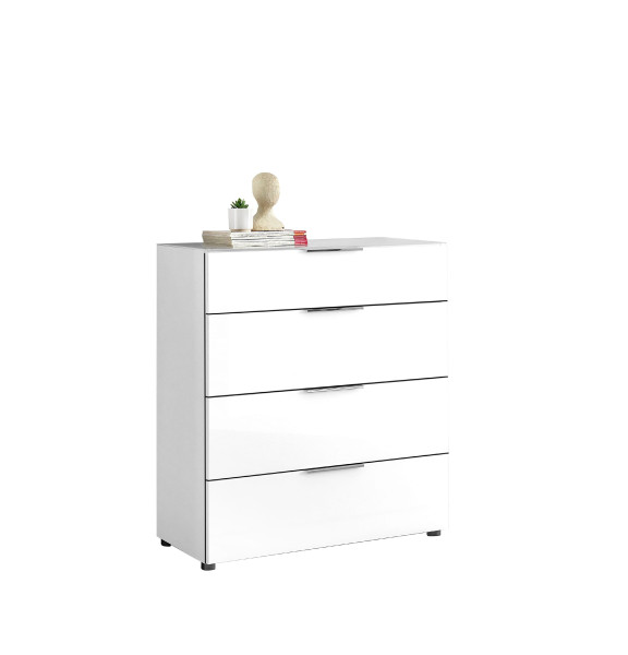 Kommode SYRINA in weiß aus Glas