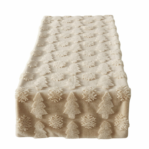 Tischläufer NAINA in beige aus Polyester
