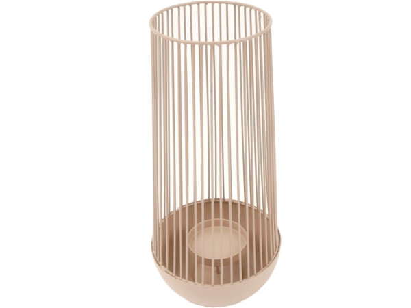 Windlicht LUBA taupe in taupe aus Metall